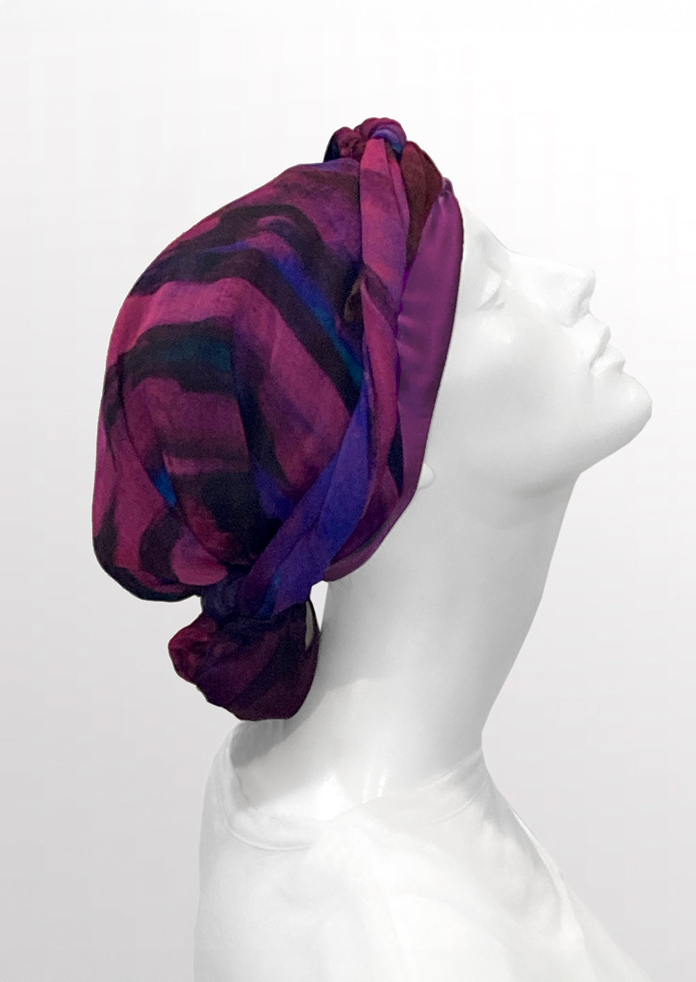 Fine Art Headscarf ~Boysenberry