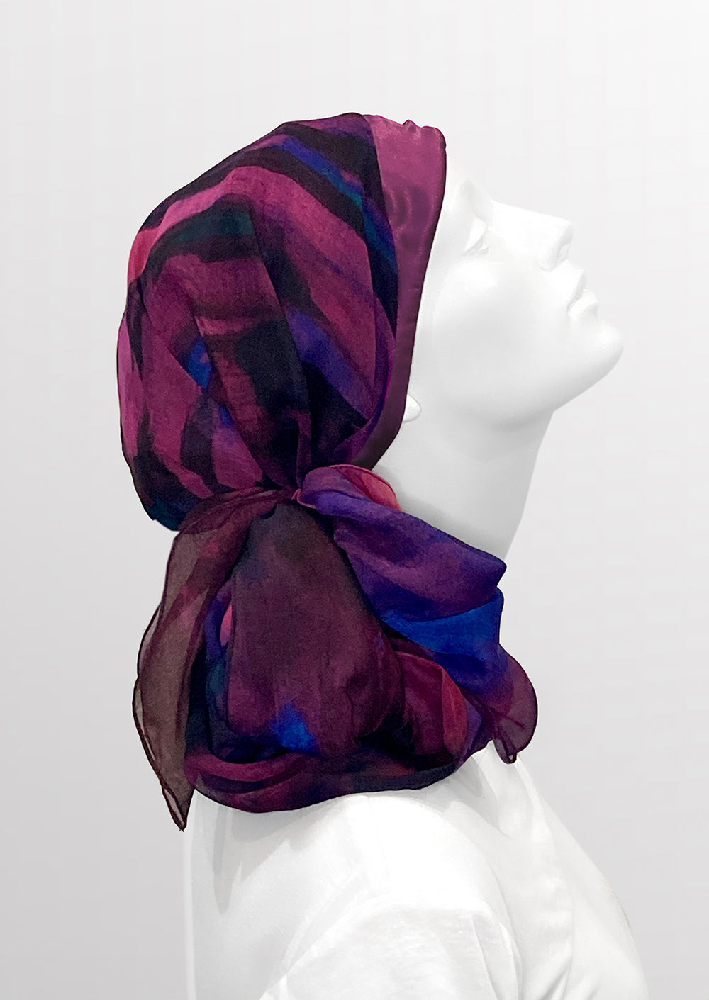 Fine Art Headscarf ~Boysenberry