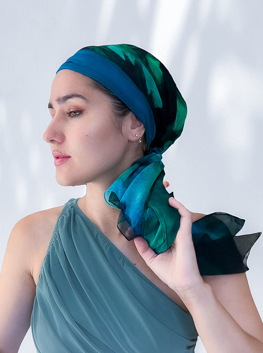 Fine Art Headscarf ~Peacock