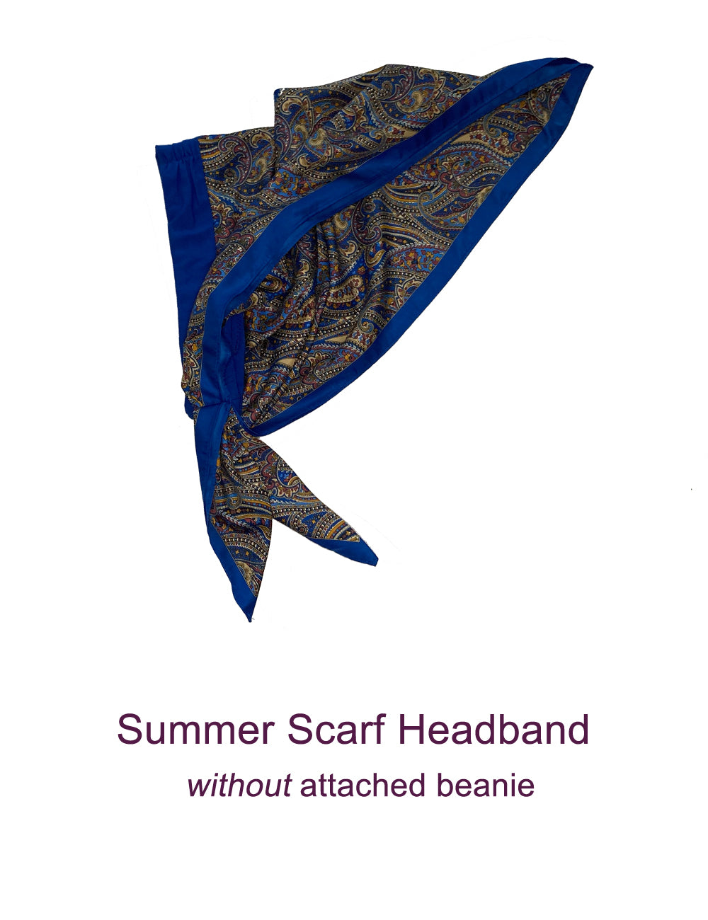 Retro Kerchief Headscarf ~ Blue  Paisley