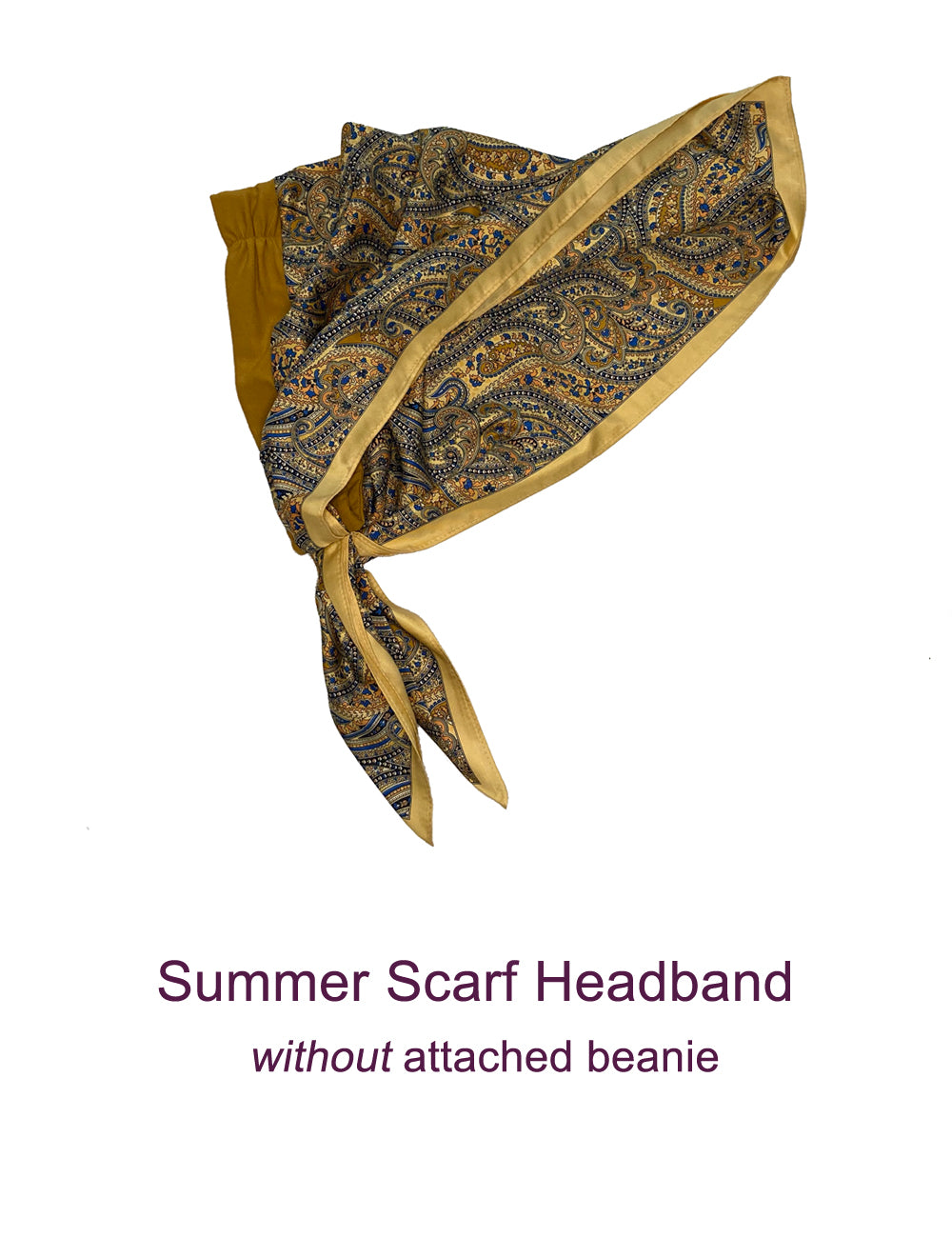 Retro Kerchief Headscarf ~Gold Paisley