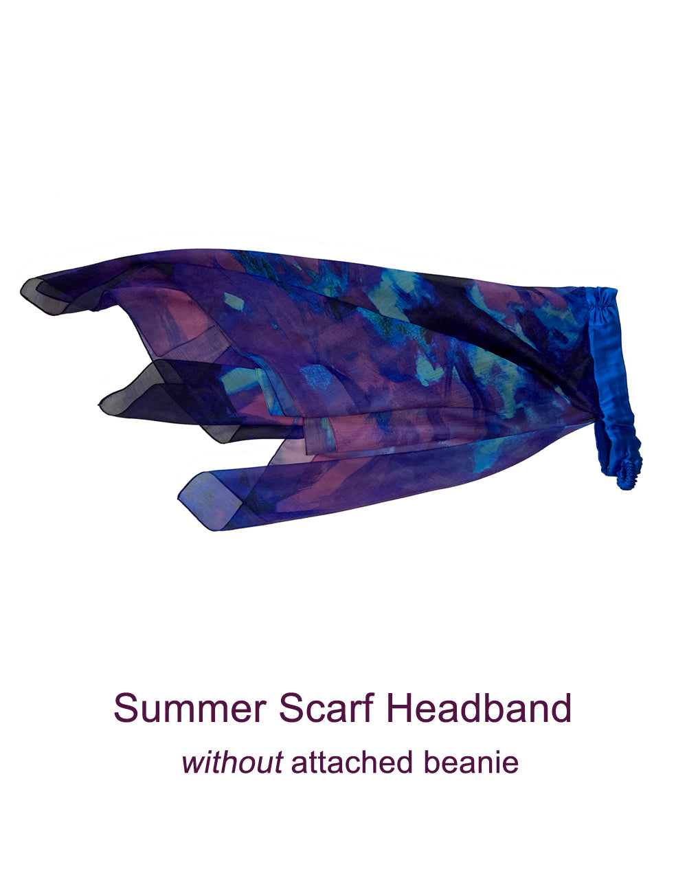 Sapphire scarf headband flat