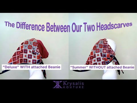 side by side comparison of our two headscarf options 